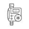 timer drip water irrigation line icon vector illustration