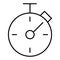 Timer line icon vector outline timer or stopwatch symbol. Minimal sport competition sign. Flat outline style. Eps 10