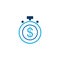 Timer Money Logo Icon Design