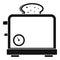 Timer toaster icon, simple style