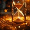 Times golden embrace an hourglass captures the essence of moments