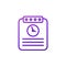 timesheet line icon on white