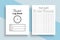 Timesheet log book KDP interior. Business schedule management notebook template. KDP interior notebook. Office employee timesheet