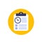 timesheet, time tracking icon, flat vector