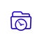 timesheet, time tracking icon with a folder