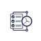 timesheet, time tracking icon on white