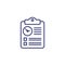 timesheet, time tracking line icon