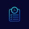 timesheet, tracking time vector icon on dark