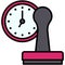 Timestamp icon, Blockchain related vector illustration