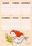 Timetable with days of weeks for school. Vector schedule for children with cartoon mermaid and turtle