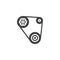 Timing belt vector icon