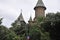 Timisoara, June 19th: Orthodox Cathedral Towers from Victory Square in Timisoara town from Banat county in Romania