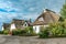 Timmendorf, Poel, Mecklenburg, Germany - july 15, 2020: typical north german thatched houses