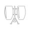 Timpani icon. Element of music instrument for mobile concept and web apps icon. Outline, thin line icon for website design and