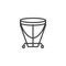 Timpani music Instrument line icon