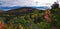 Timpanogos back panoramic views, Willow Hollow Ridge, Pine Hollow Trail hiking trail Wasatch Rocky Mountains, Utah. USA