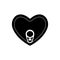 Tin can black heart with ring pull, top view. Valentines Day with vector illustration for designers packaging perfect symbol that