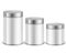 Tin can container metal. Packaging dry products cylinder boxes with caps different size, tea or coffee, sugar or cereals