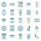 Tin can food package jar icons set vector color