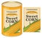 Tin can label for canned sweet corn with the cob