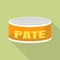 Tin can pate icon, flat style