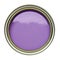 TIN OF LILAC PURPLE PAINT ON WHITE BACKGROUND