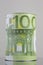Tin money box depicting the symbol of one hundred euro
