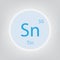 Tin Sn chemical element icon