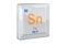 Tin, stannum Sn, chemical element sign. 3D rendering