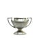 Tin vase vessel with two handles in greek style isolated on a white background