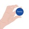Tin of Vaseline in a hand vector illustration