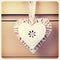 Tin and wicker heart retro