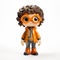 Tina Vinyl Toy With Orange Coat And Glasses