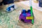 Tinkering trash toys activities. STEAM activity for classroom. B