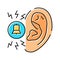 tinnitus relief audiologist doctor color icon vector illustration