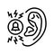 tinnitus relief audiologist doctor line icon vector illustration