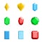 Tint icons set, flat style