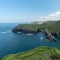 Tintagel Castle Ruin in South Cornwall, United Kingdom, Great Britain