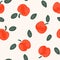 Tiny apples seamless vector pattern