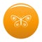 Tiny butterfly icon vector orange