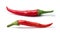 Tiny chili peppers, clipping paths