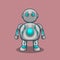 Tiny Cute Boy Humanoid Robot Mascot