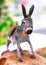 Tiny decorative and colorful figurine of a donkey