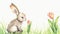 Tiny Easter Rabbit with Copyspace