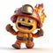 Tiny Fire Man. Generative AI