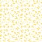 Tiny Golden Yellow Leaf Seamless Pattern With White Background