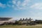 Tiny House at the edge of the Chalk Cliffs at Seaford Head Nature Reserve,  Cuckmere Haven beach. Seven Sisters, South of England