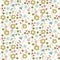 Tiny meadow flowers vintage retro style background seamless pattern texture.