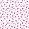 Tiny pink rose flowers isolated on white background. Seamless ditsy floral pattern in vector. Country style