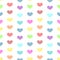 Tiny Polka dot hearts seamless background